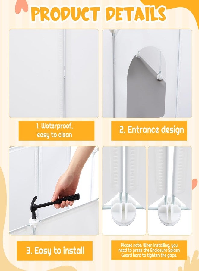 مارسوي عبوة من 20 قطعة من واقيات رذاذ صندوق فضلات القطط الكبيرة، واقي جداري لصندوق الفضلات، سهل التنظيف، شاشة خصوصية للكلاب، ألواح بلاستيكية خفيفة الوزن لمعظم صناديق الفضلات (31.5 × 20 × 27.5 بوصة) - Image 4